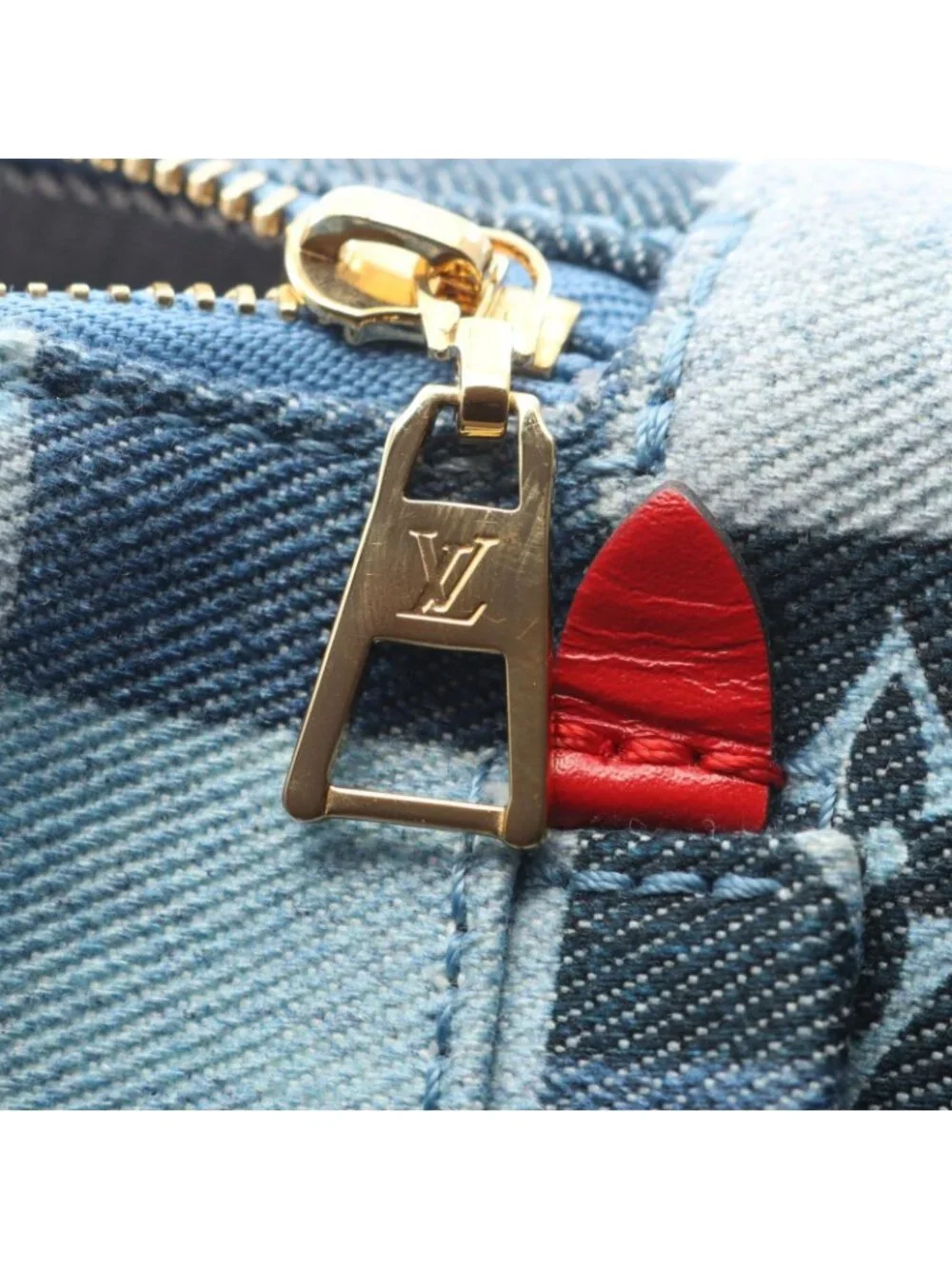 Louis Vuitton Backpack Palm Spring Mini Blue Denim Canvas